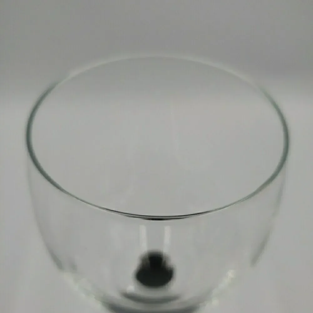 Vintage Black Stemmed Claret Wine Glass 1 Single Luminarc France Nocturne 12 Oz